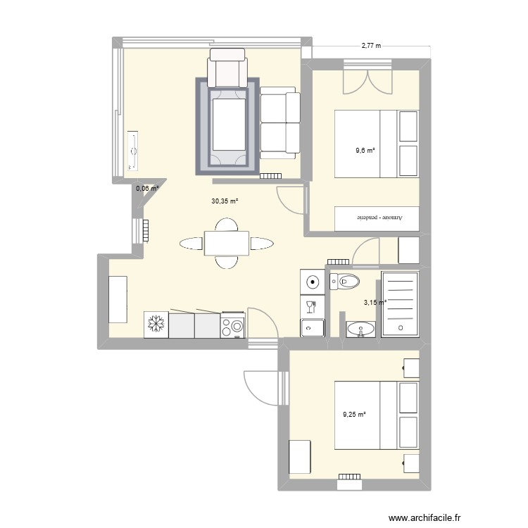 GOLFOCEAN apr&egrave;s travaux. Plan de 0 pièce et 0 m2