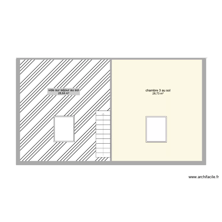 Aménagement atelier PAMFOU étage. Plan de 2 Pièces et 57 m² Aménagement atelier PAMFOU étage. Plan de 2 Pièces et 57 m²
