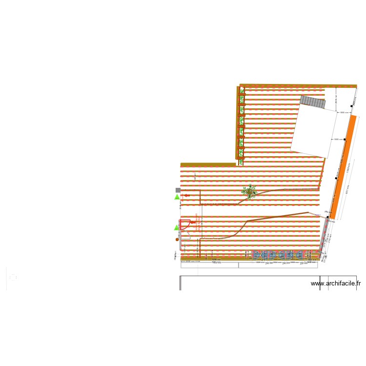 exterieur calepinage terrasse LAMBOURDAGE HAUT. Plan de 0 pièce et 0 m2
