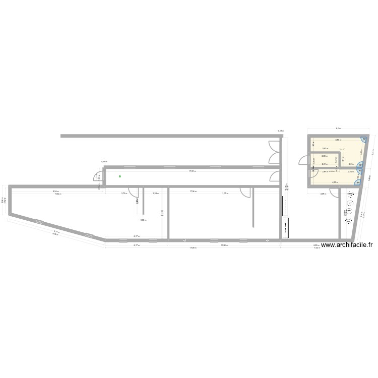 vestiaires. Plan de 0 pièce et 0 m2