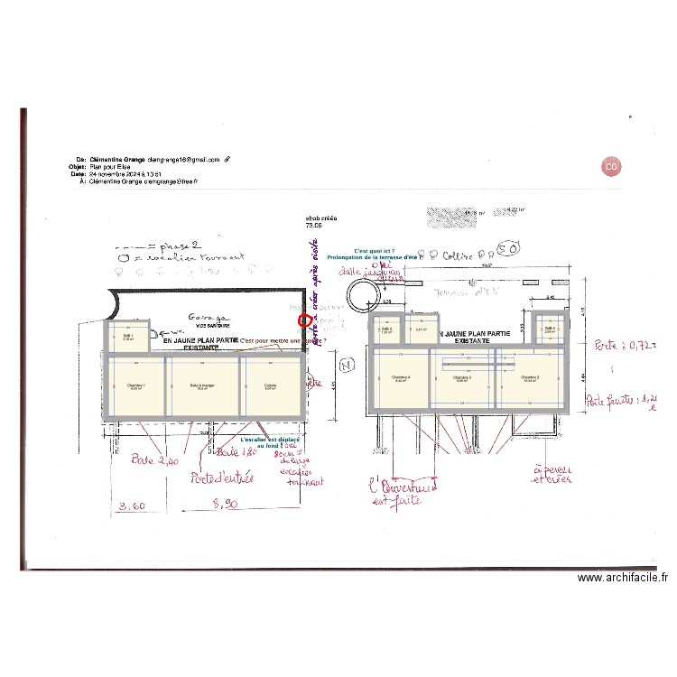 GARAVAN - Ancien plan. Plan de 10 pièces et 66 m2
