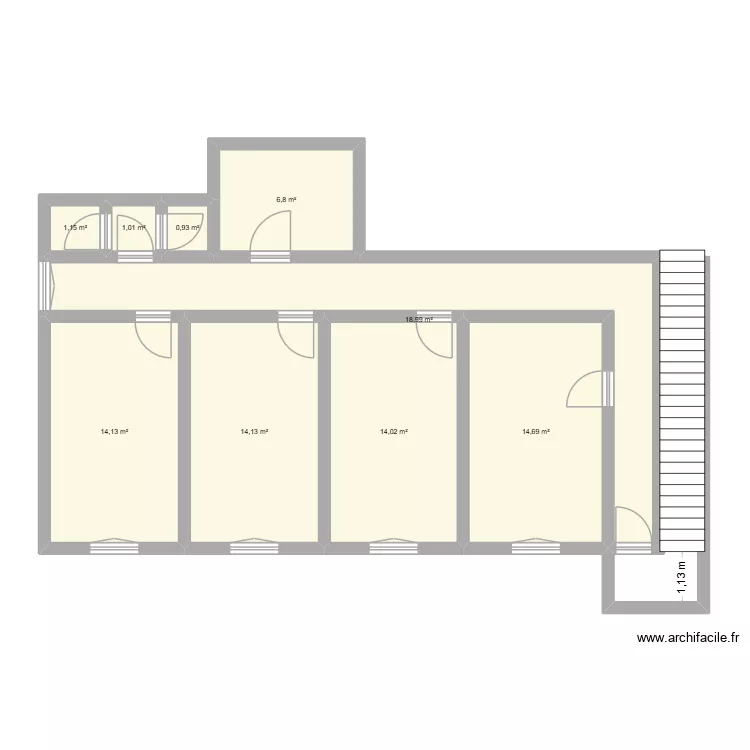 NIVEAU 2. Plan de 9  et 86 m²