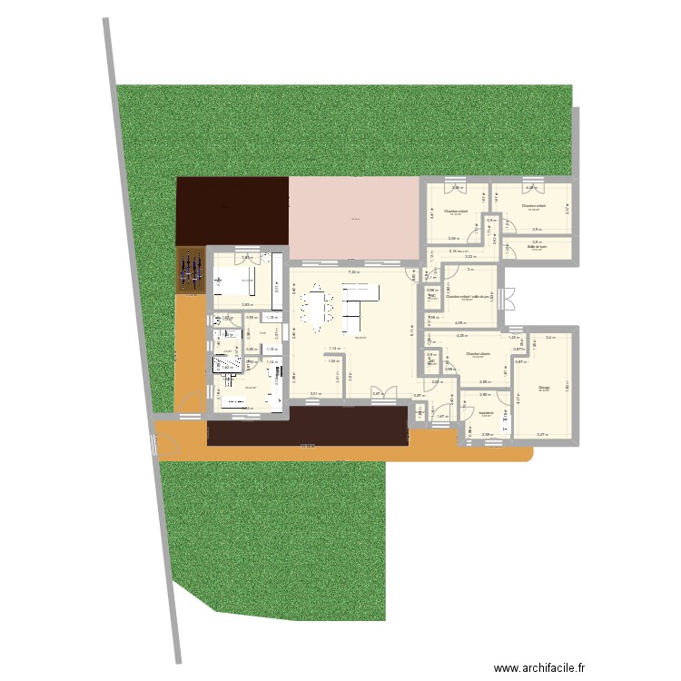extention 3M def 04. Plan de 17 pièces et 178 m2