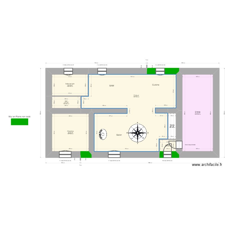ML24009152  REY. Plan de 13 pièces et 355 m2
