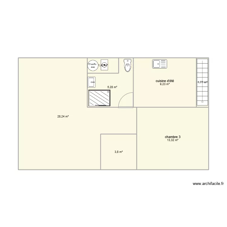 PROJET N&deg;2. Plan de 7  et 63 m²