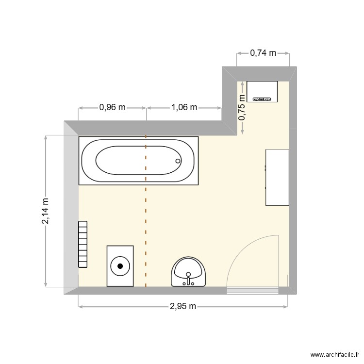 Schaeffer avant. Plan de 1 pièce et 7 m2