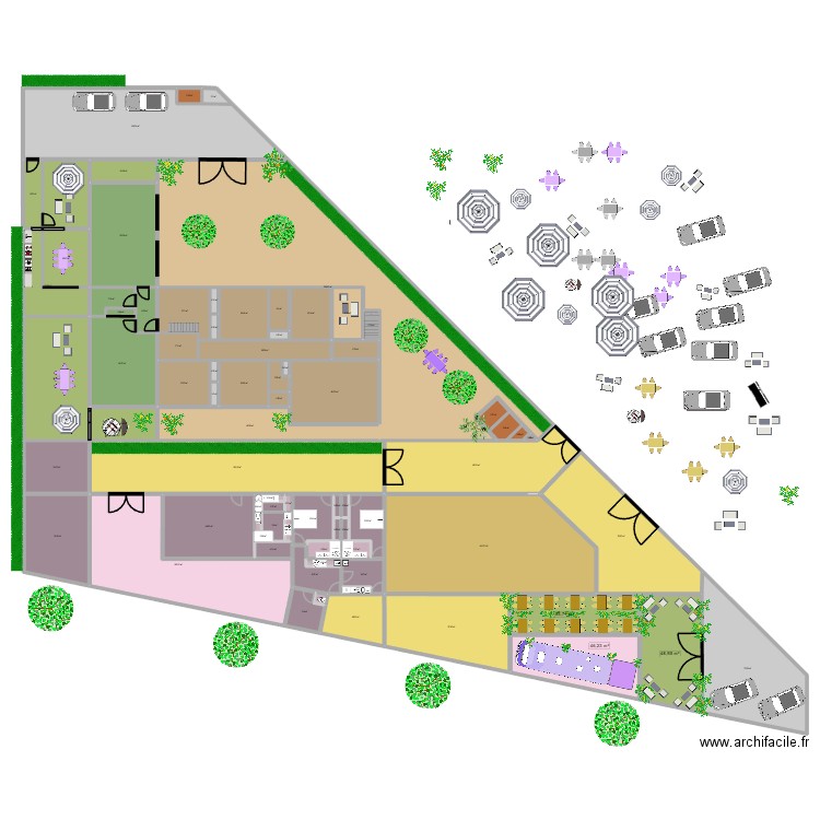 FOODTRUCK 0511D. Plan de 78 pièces et 1882 m2