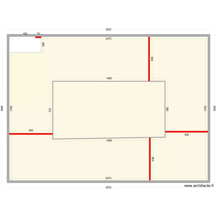 so wine serpentin. Plan de 2 Pièces et 541 m²