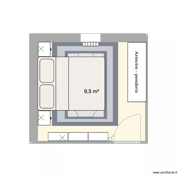 chambre. Plan de 1 Pièce et 10 m² chambre. Plan de 1 Pièce et 10 m²