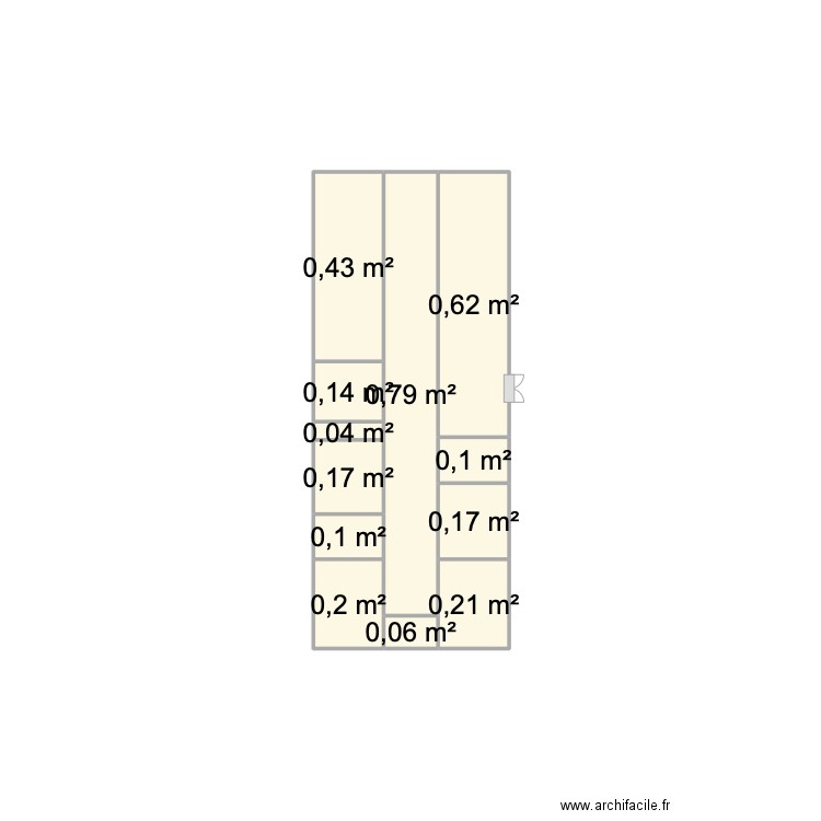 model. Plan de 12 pièces et 3 m2