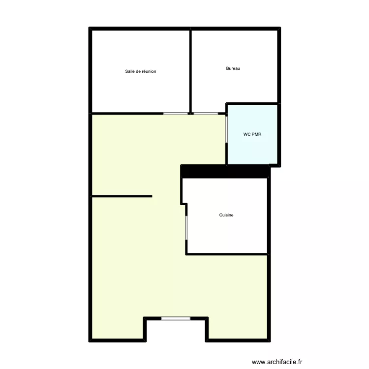Plan d'&eacute;vacuation SHIVA Av. Rep. Plan de 6 Pièces et 65 m²