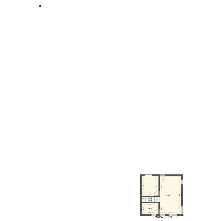 pieces 1er etage. Plan de 3 pièces et 42 m2