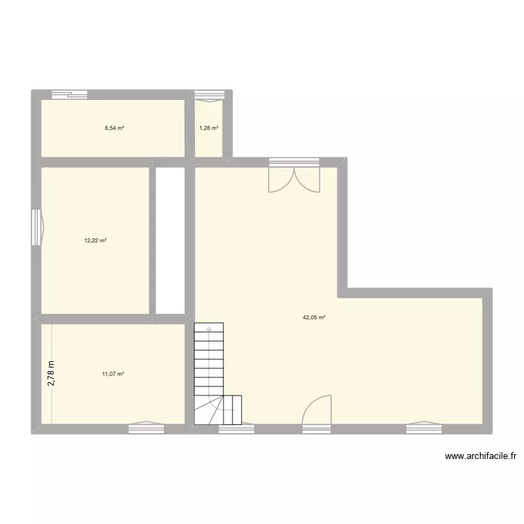 maison. Plan de 5 et 73 m² maison. Plan de 5 et 73 m²