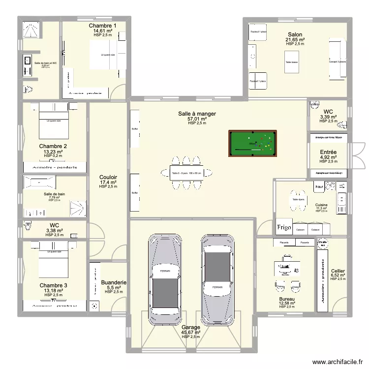 PLAN DEFINITIF 2 SALON EN CONTINUITE 7. Plan de 16 pièces et 246 m² PLAN DEFINITIF 2 SALON EN CONTINUITE 7. Plan de 16 pièces et 246 m²