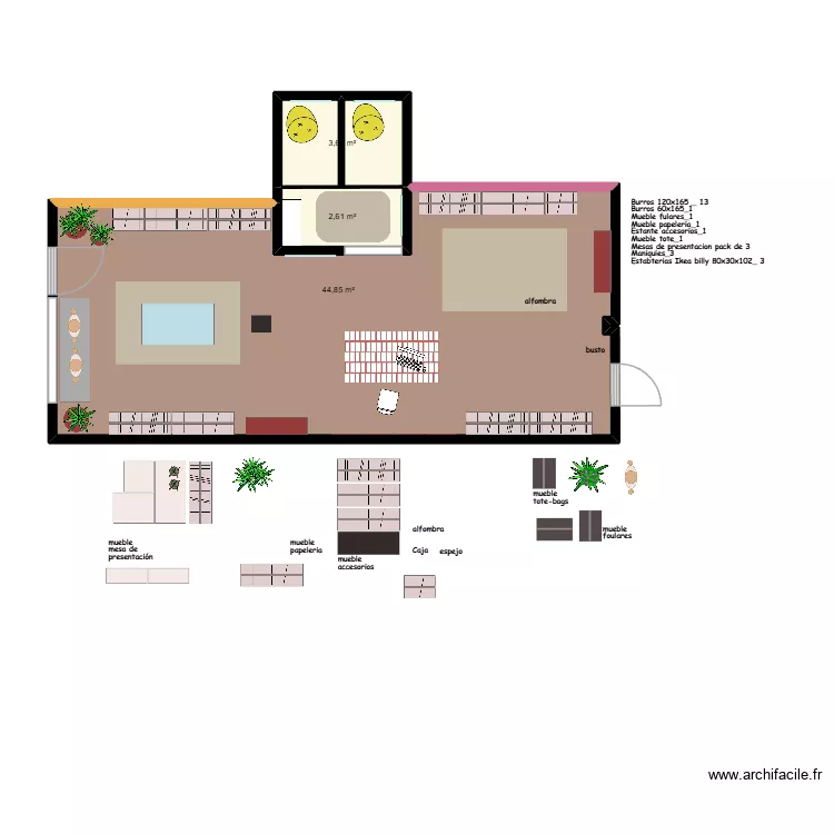 SKFK VERDI BCN II. Plan de 3  et 51 m²