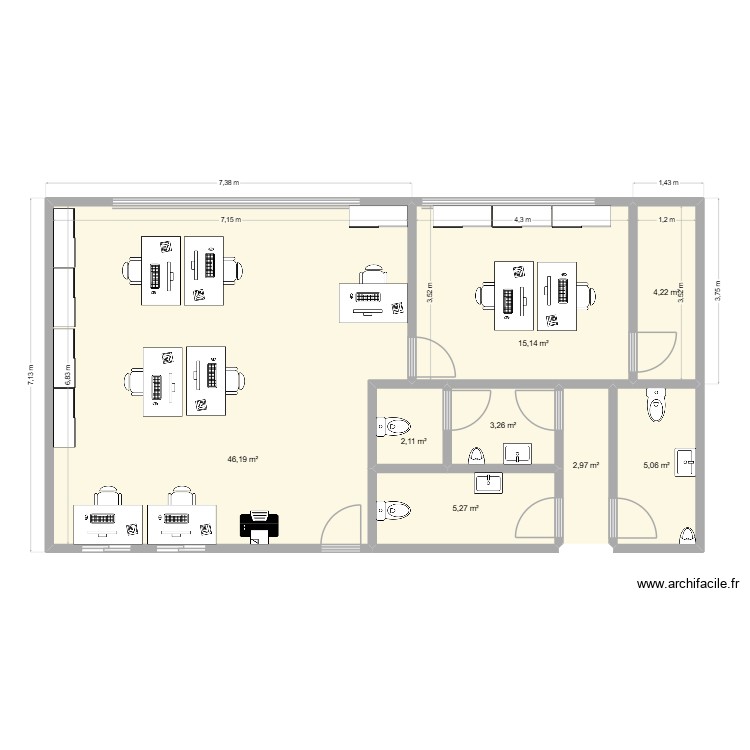 bureaux du bas - GXO. Plan de 0 pièce et 0 m2