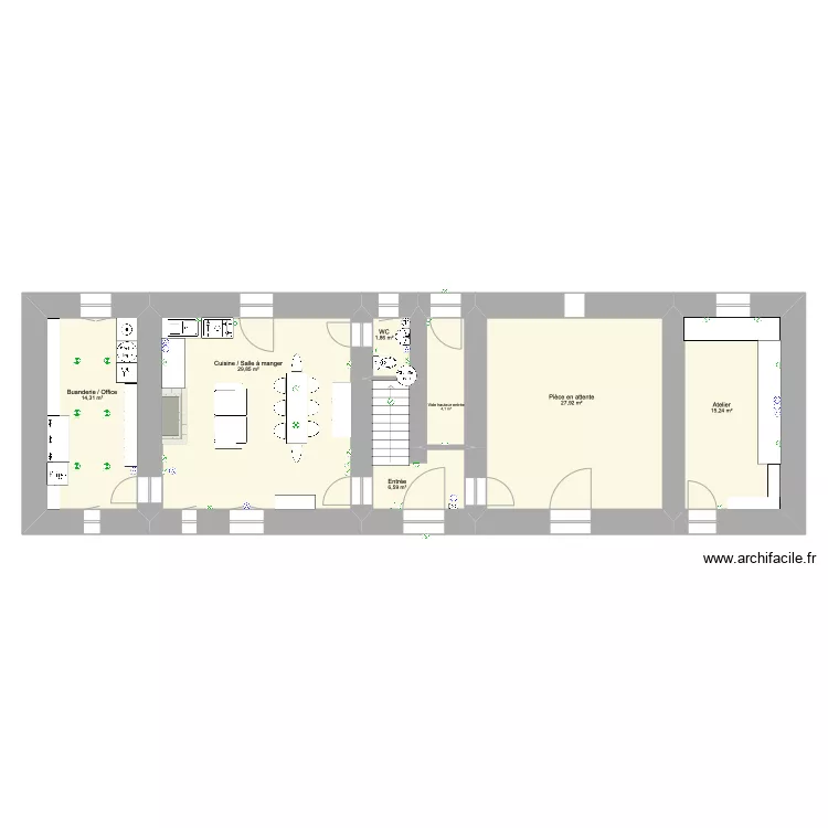 Ferme St Vaast Rdc. Plan de 