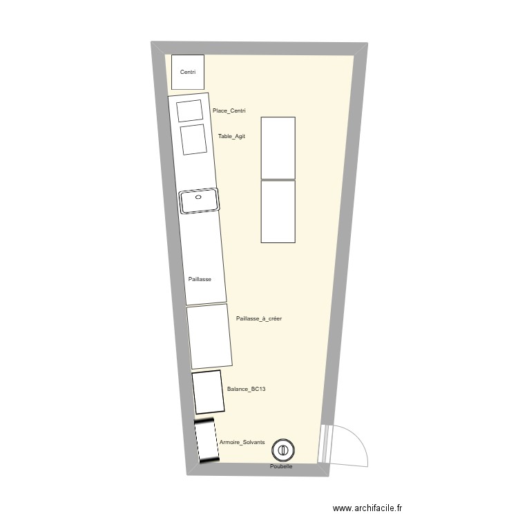 Salle_109c. Plan de 1 pièce et 28 m2