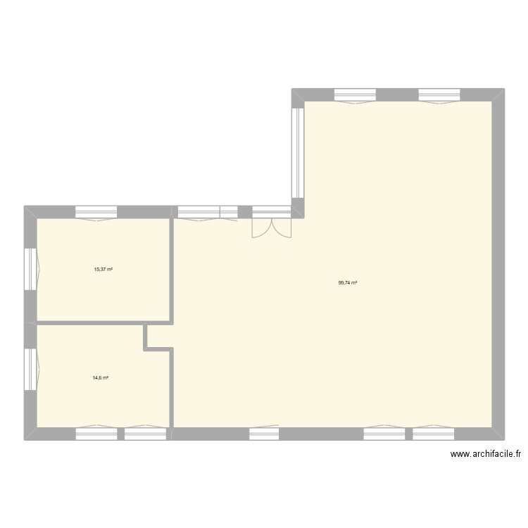 Nouveau plan Moulineaux. Plan de 3 pièces et 130 m2