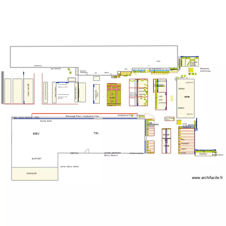 site pour affichage poteaux. Plan de 