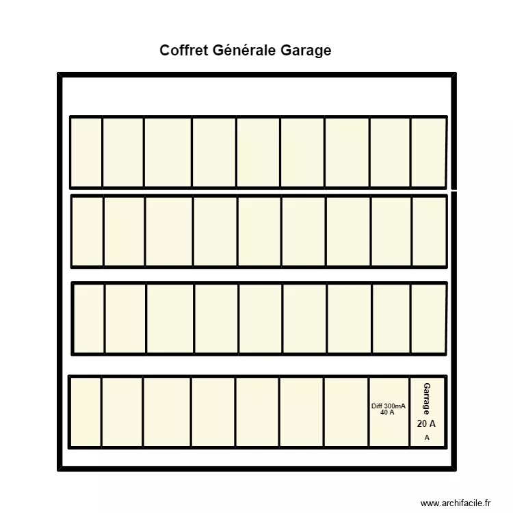 coffret garrage Benoit. Plan de 