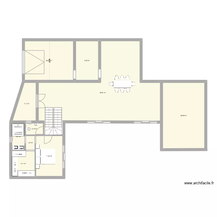 regant1. Plan de 10  et 159 m²