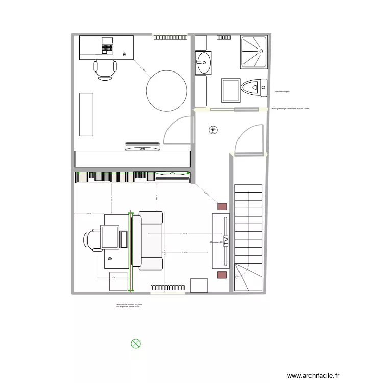 2 salons 2ter. Plan de 4  et 41 m²