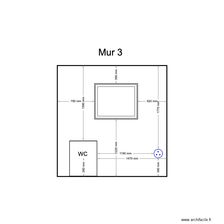 Mur 3. Plan de 0 pièce et 0 m2