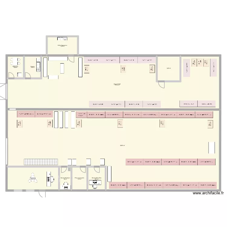 DEPOT SERDIM LEZARDE. Plan de 18 pièces et 1027 m²
