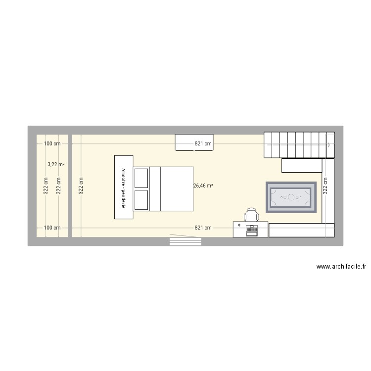 Chambre. Plan de 0 pièce et 0 m2