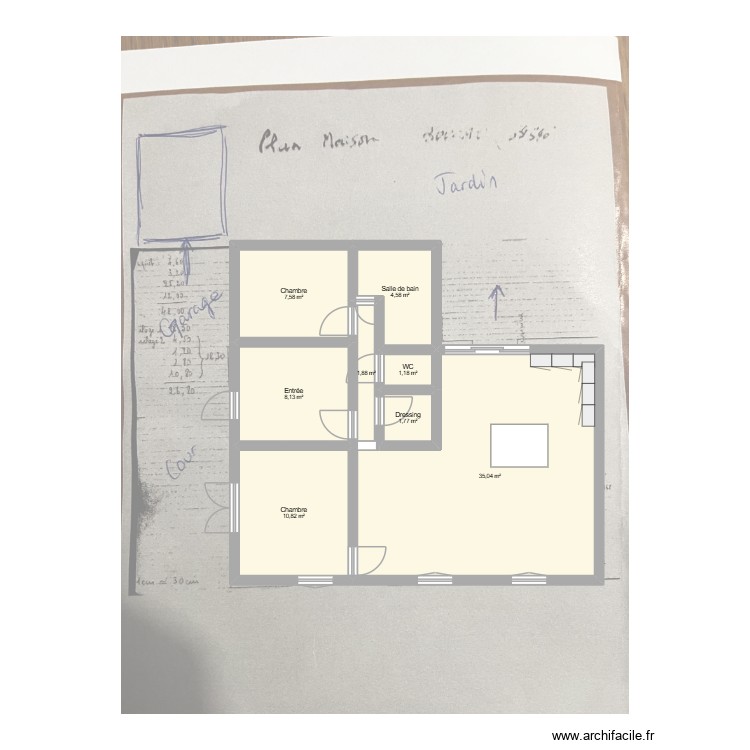 Boucau Initial. Plan de 0 pièce et 0 m2