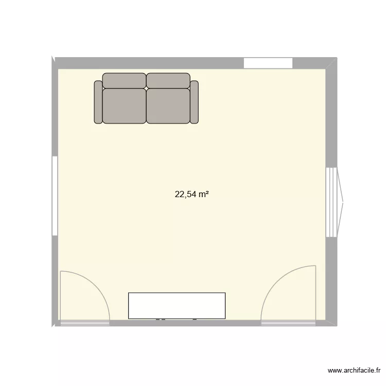salon 9 CONDAT. Plan de 1  et 23 m²