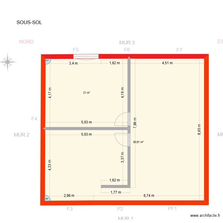 CORTES PARADES_ Existant. Plan de 11 pièces et 160 m2