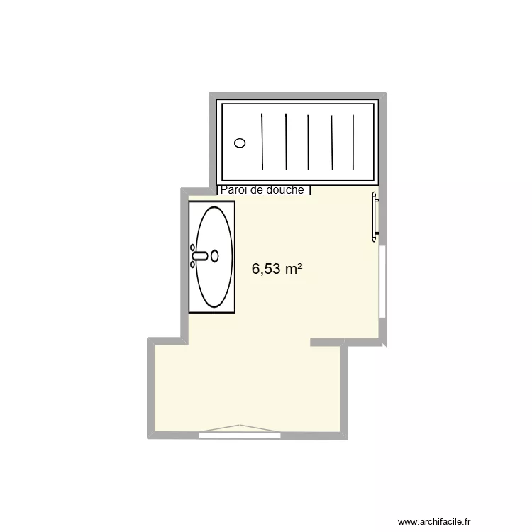 SDB. Plan de 1 et 7 m² SDB. Plan de 1 et 7 m²