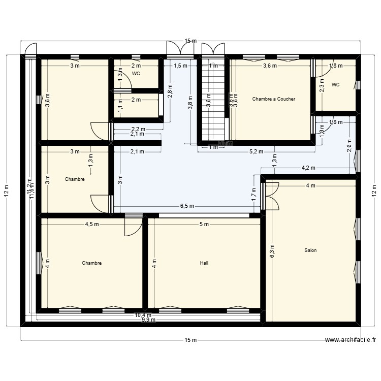 Plan de terrain 15mx12m Client 37 15 83 83 v3. Plan de 12 pièces et 153 m2