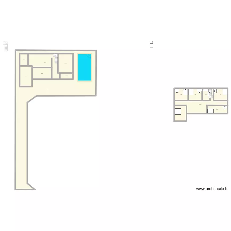YACB. Plan de 14  et 668 m²