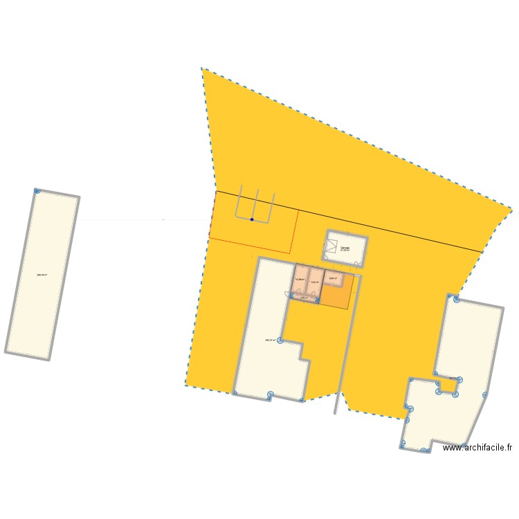 Projet Garage + Extension #1. Plan de 8 pièces et 922 m2