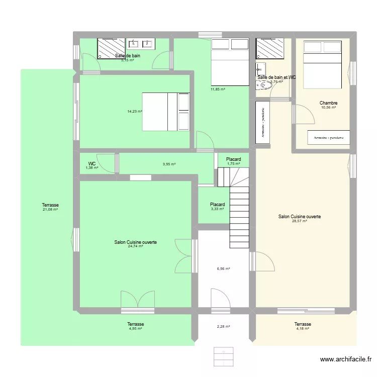 Tournefeuille apr&egrave;s travaux. Plan de 