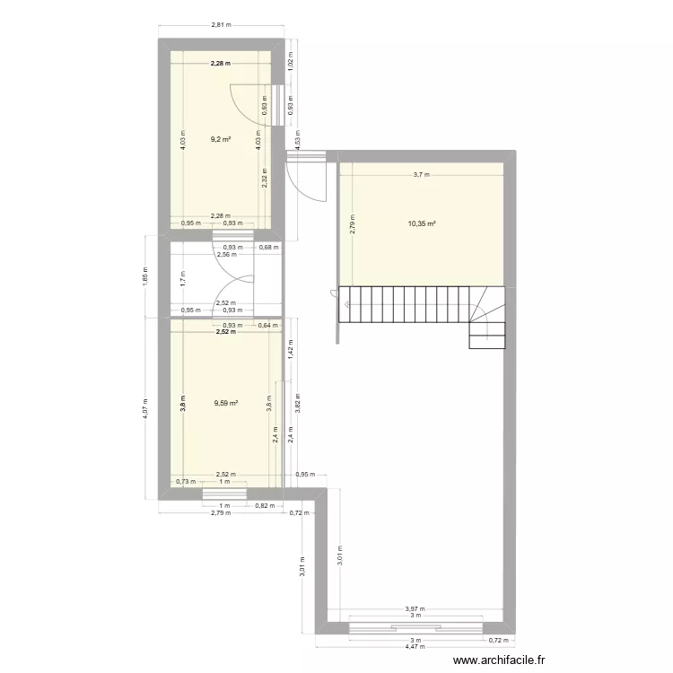 RDC Chateau. Plan de 