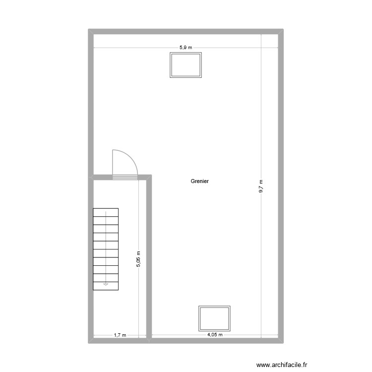 Grenier WB. Plan de 0 pièce et 0 m2