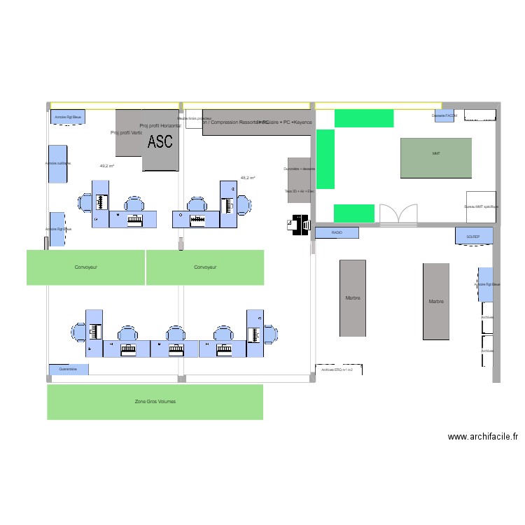 Zone Contrôle_V2. Plan de 2 pièces et 97 m2