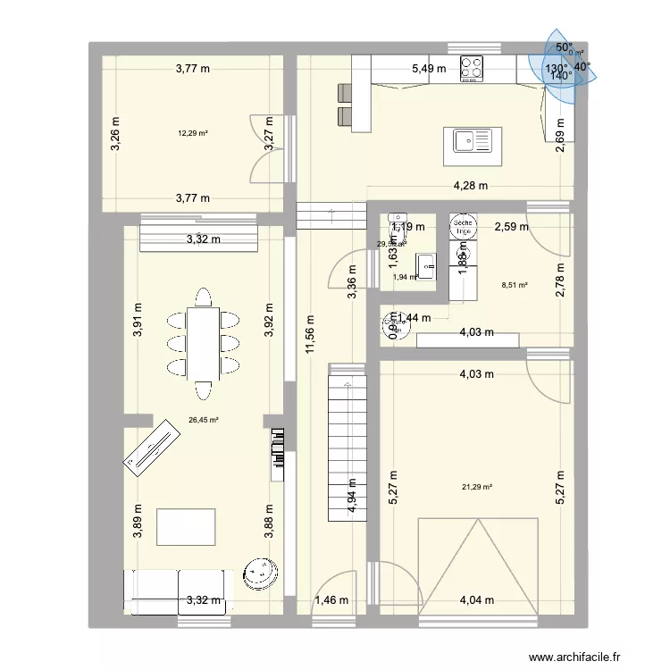PLAN Genappe 2. Plan de 16  et 228 m²
