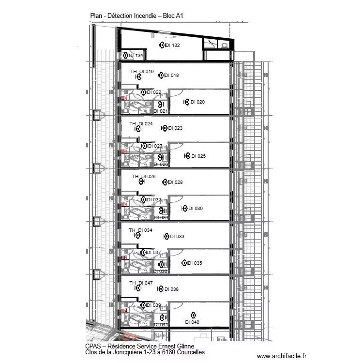Plan CPAS bloc A1. Plan de 