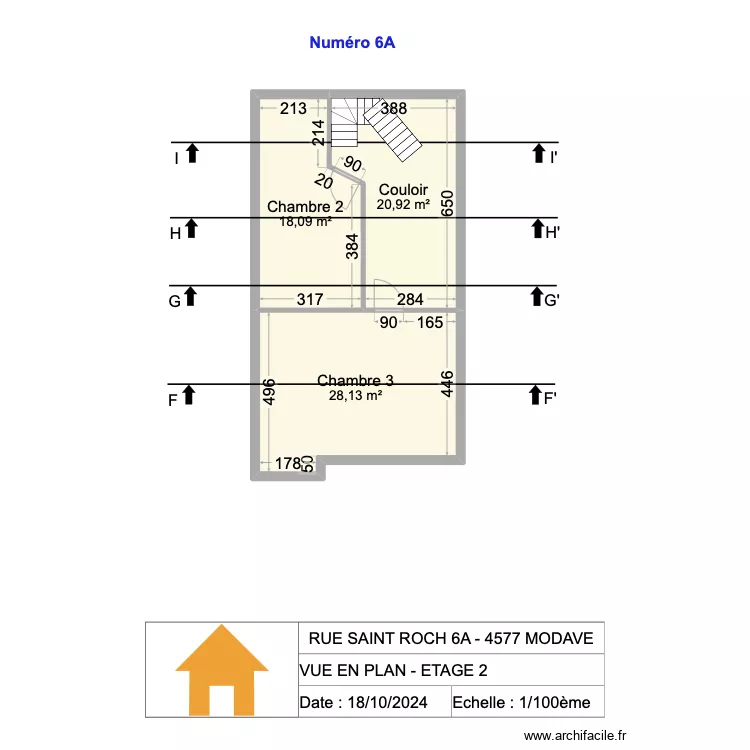 V.RADOUX - VUE EN PLAN - ETAGE 2 - V2.21. Plan de 