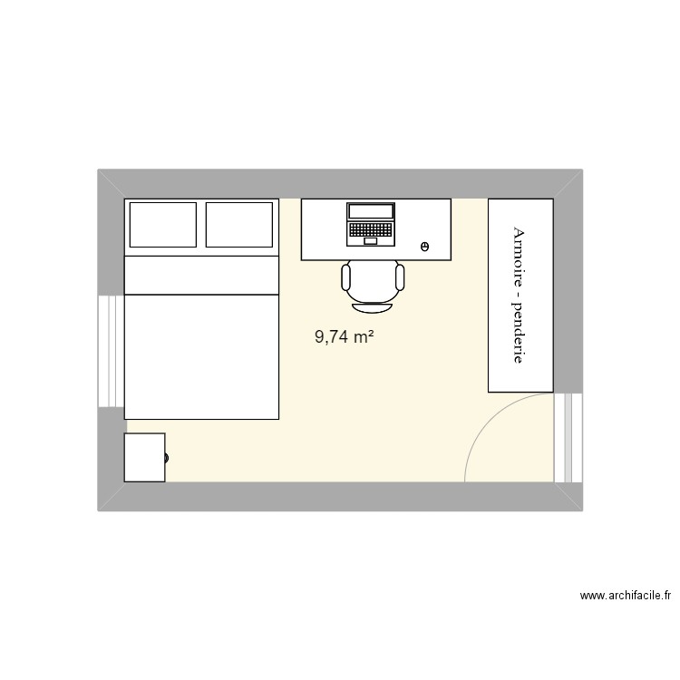 Chambre coloc. Plan de 0 pièce et 0 m2