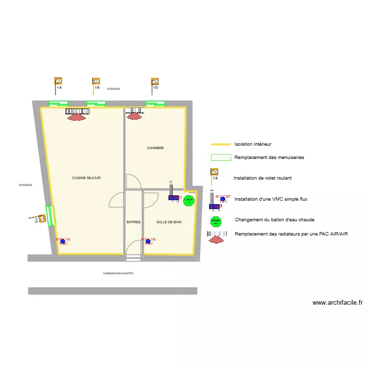 TRIJOULET-LASSUS Reglementaire 2- Bergerac. Plan de 4  et 58 m²