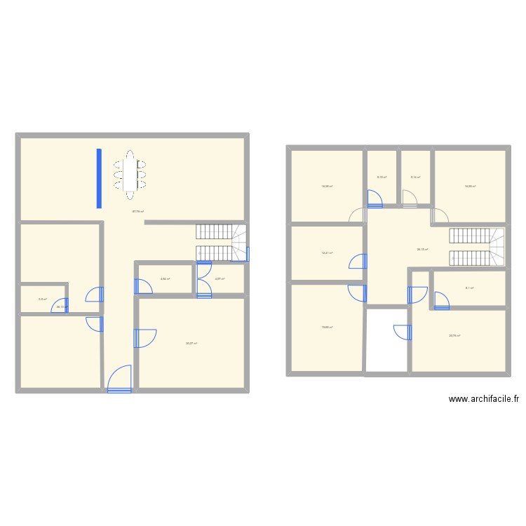 future house inshaAllah. Plan de 15 pièces et 298 m2