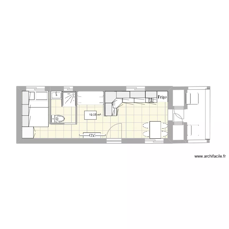 Renault magnum. Plan de 1  et 19 m²