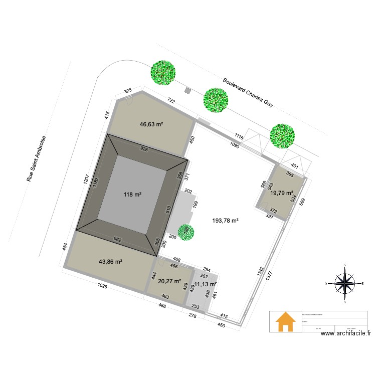 PLAN MASSE CONSTRUCTION MELUN1. Plan de 9 pièces et 463 m2