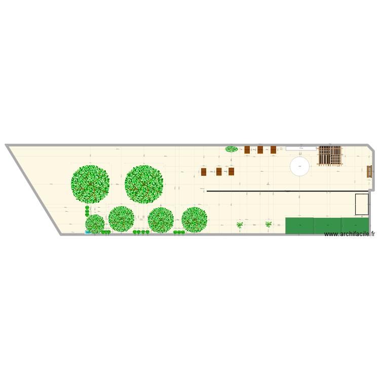 Jardin Futur 3. Plan de 1 pièce et 710 m2
